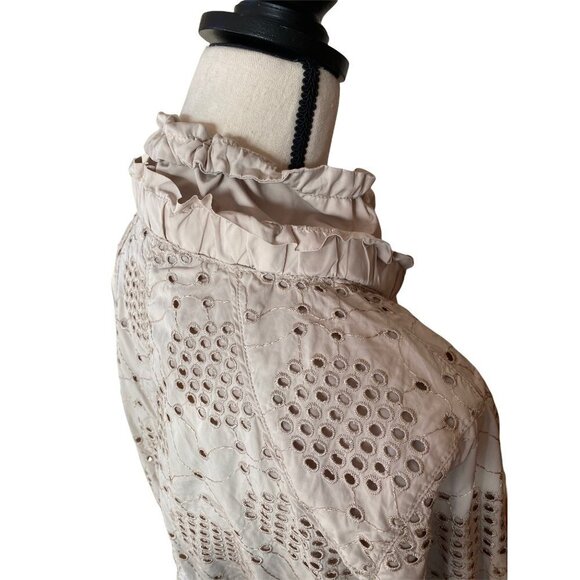 White House black-market 3/4 sleeves drawstrings eyelet women’s jacket size 6 - Picture 11 of 16